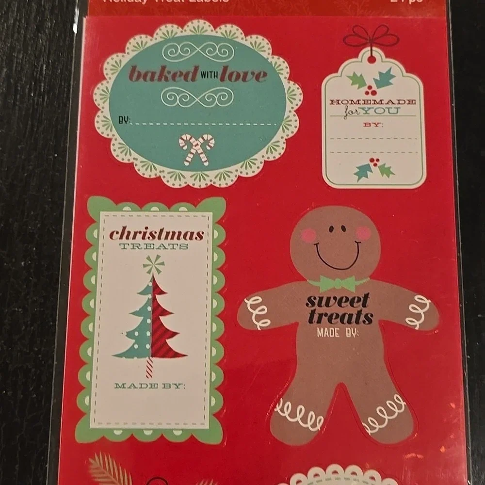 (3) Packs NEW Jo-Ann‎ Stores Holiday Christmas Treat Labels Stickers Baked Goods